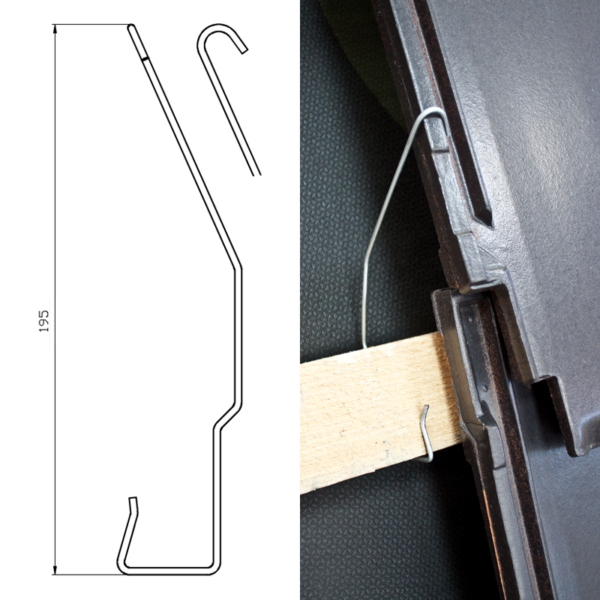 Univerzální příchytka na střešní tašky MD-PL 40mm