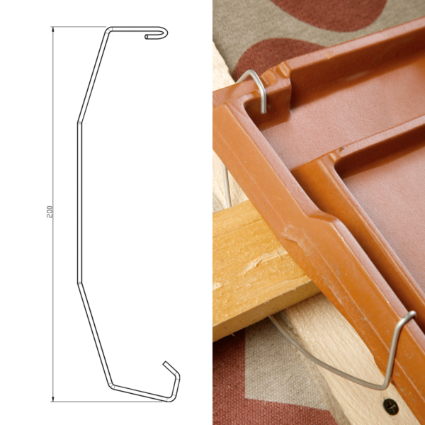 Univerzálna príchytka keramickej škridle MD-1.416